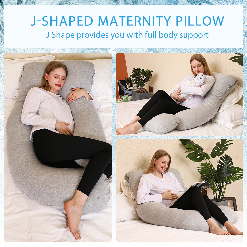 Chilling Home Pregnancy Pillows Cooling Jersey Cover, Grey