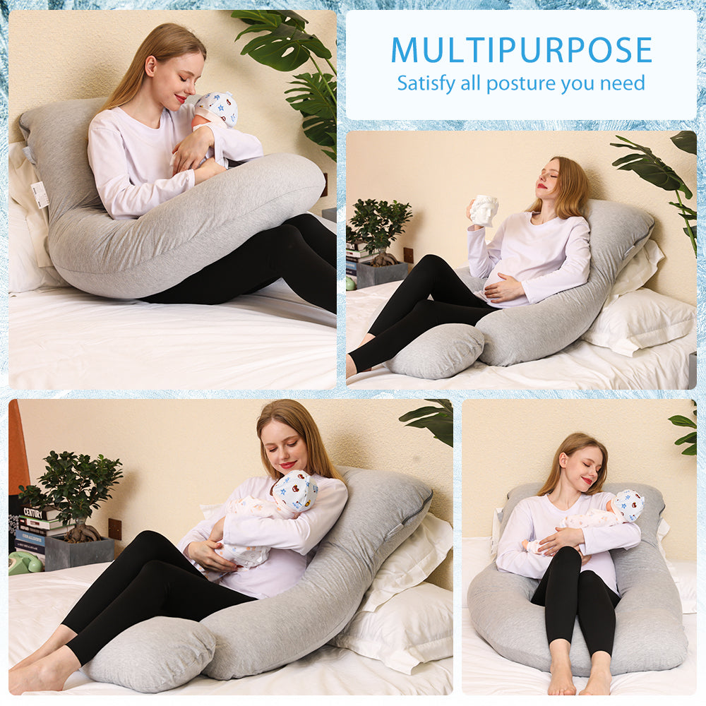 Chilling Home Pregnancy Pillows Cooling Jersey Cover, Grey