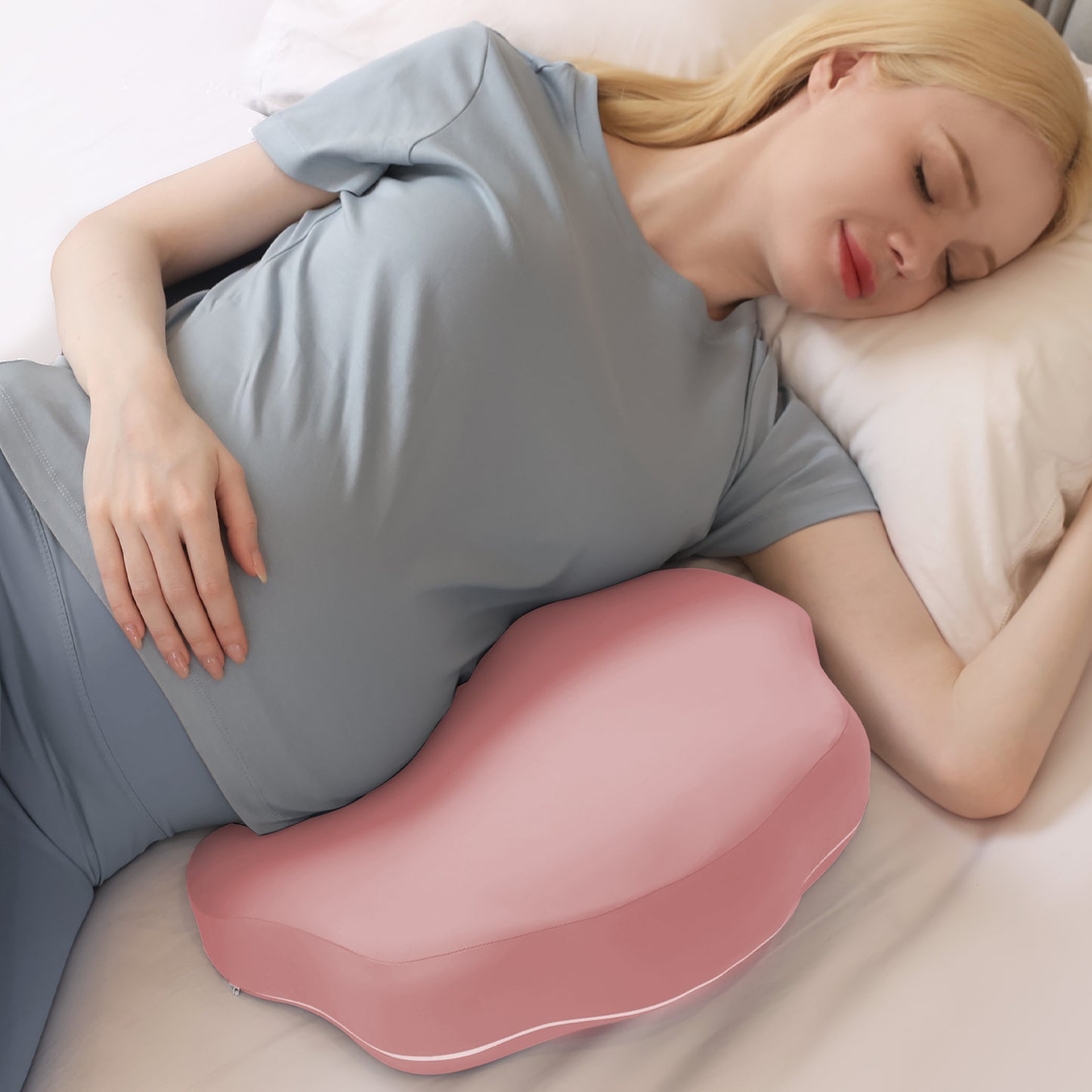 Chilling Home Portable Pregnancy Pillow Memory Foam – Maternity Body Pillow for Sleeping- Multifunctional Pregnancy Wedge Pillow for Back, Belly, Pain Relief, Ideal for Pregnant Women,Travel