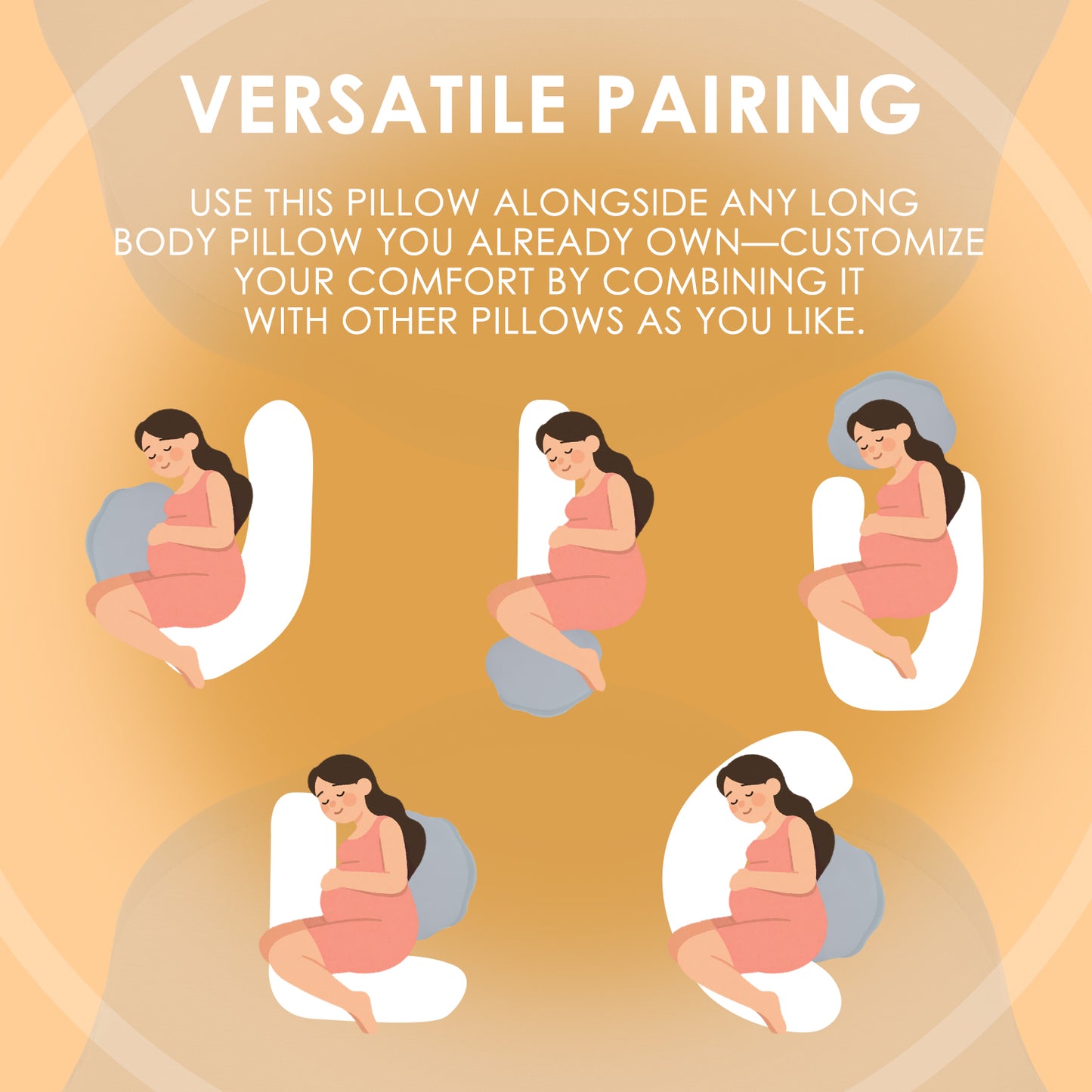 Chilling Home Portable Pregnancy Pillow Memory Foam – Maternity Body Pillow for Sleeping- Multifunctional Pregnancy Wedge Pillow for Back, Belly, Pain Relief, Ideal for Pregnant Women,Travel