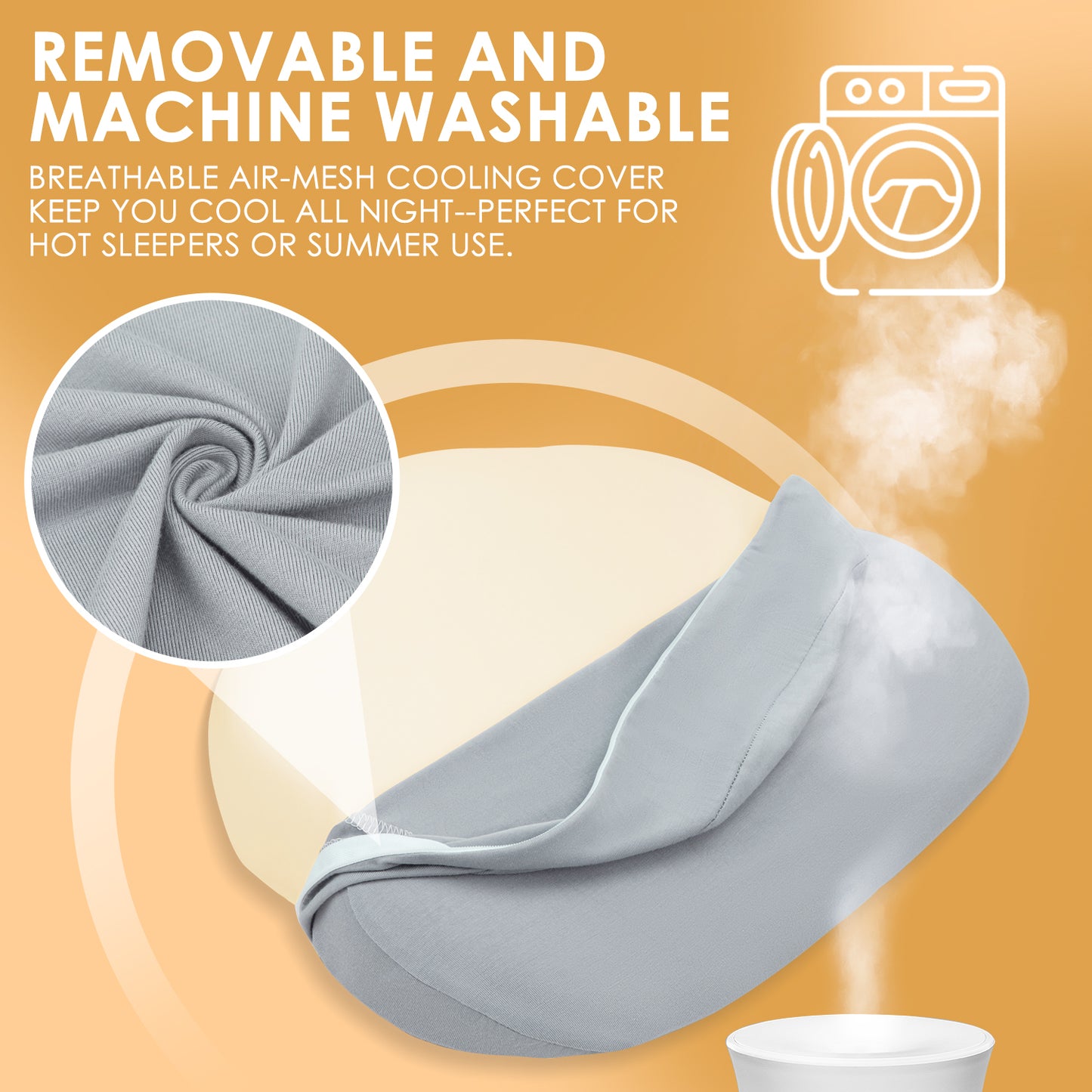 Chilling Home Portable Pregnancy Pillow Memory Foam – Maternity Body Pillow for Sleeping- Multifunctional Pregnancy Wedge Pillow for Back, Belly, Pain Relief, Ideal for Pregnant Women,Travel