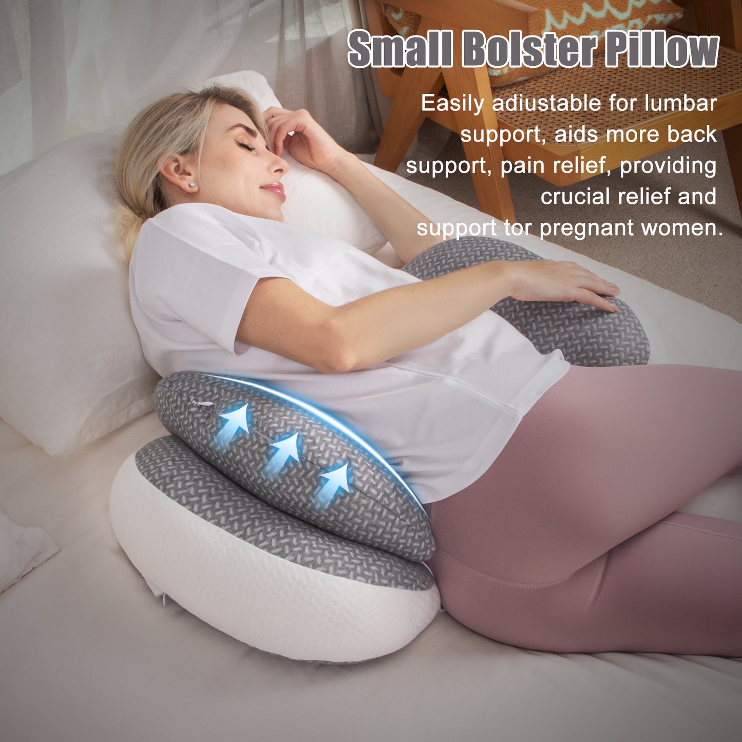 Chilling Home Pregnancy Pillow, Maternity Pillow for Pregnant Women, Pregnancy Pillows for Sleeping Portable, Pregnancy Wedge Pillow, Body Pillow Support for Back, Belly, Waist,