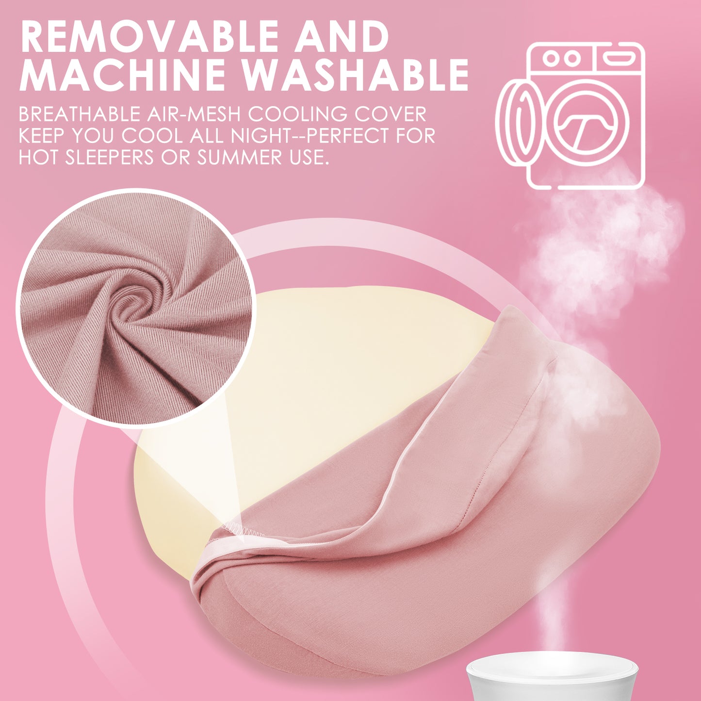 Chilling Home Portable Pregnancy Pillow Memory Foam – Maternity Body Pillow for Sleeping- Multifunctional Pregnancy Wedge Pillow for Back, Belly, Pain Relief, Ideal for Pregnant Women,Travel